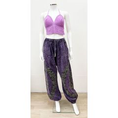 stonewashed harem pant sun embr